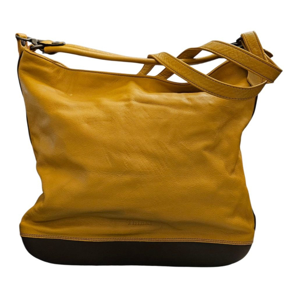 Think! Yellow Leather Shoulder Bag - Picture 6 of 14